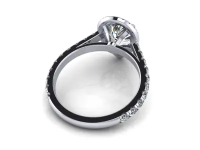 Wedding Diamond Ring V5 3D print model