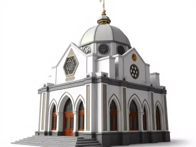 Classic Cathedral Architecture model pack Low-poly 3D model