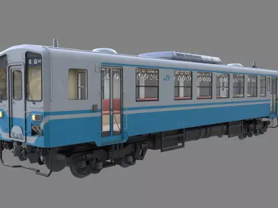 Yosan Line KiHa 32 train 4K Texture PBR 3D model