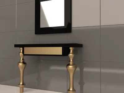 Luxury Console Table 02 3D model