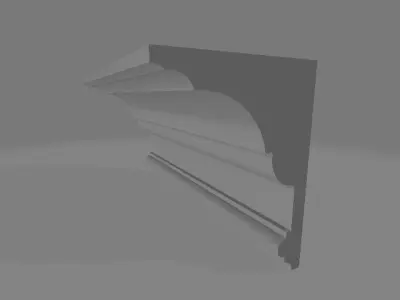 decor wall corniche 3D model