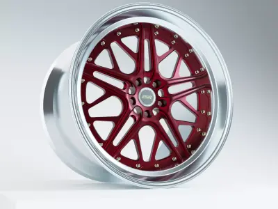 ESR LP12 Sport Car Wheel 3D Model - High Poly Alloy Rim 3D model