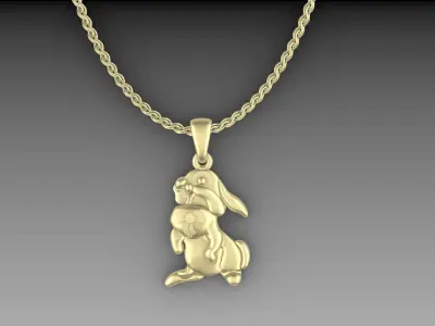 hare pendant 01 3D print model