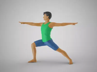 Man Warming Up 3D print model