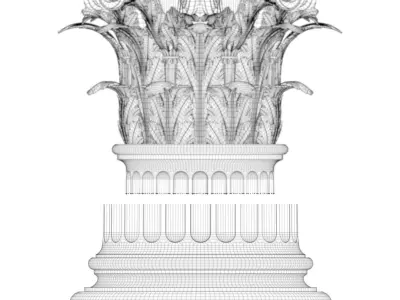 Corinthian order -  COLUMN 3D model