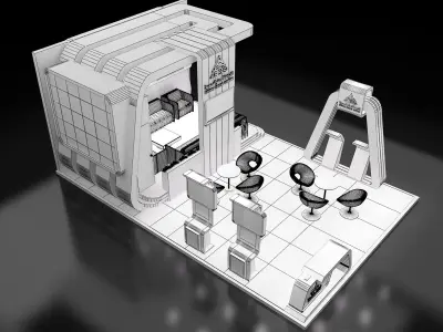  Booth Exhibition Stand a239 3D model