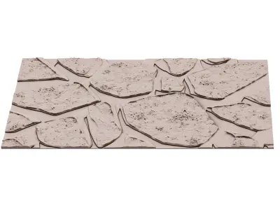 decor set wall panel wall stone relief mural CNC 27  3D model