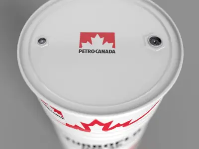 Realistic Petro Canada Oil Barrel 3D Model Low-poly 3D model