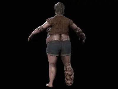 Urban Zombie 7 for pack Low-poly 3D model