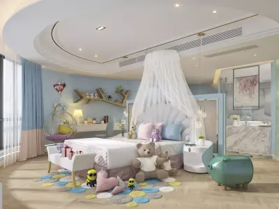 Children Room Interior 3D model buy