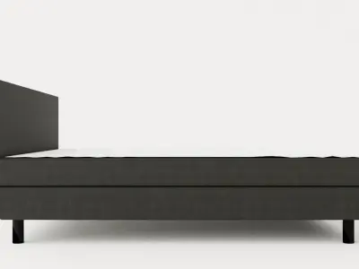 Charm Complete Bed Package 180x200 Dark Gray Low-poly 3D model
