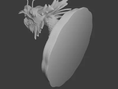 Majestic Dragon Wall Mount 3D print model