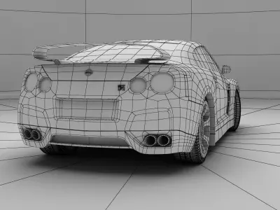 Nissan GTR 2008 3D model