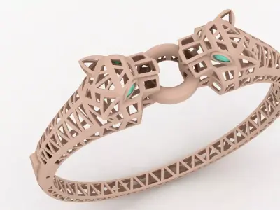 Panther Bracelet 0050 3D print model