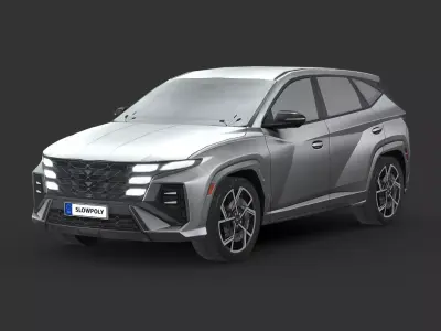 Hyundai Tucson N-Line 2024 Low-poly 3D model
