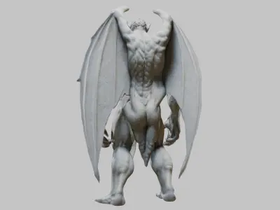 Hulk Gargoyle Game Asset Low-poly 3D model