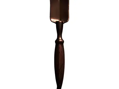 Elegant Copper Decorative Garden Trowel Low-poly 3D model