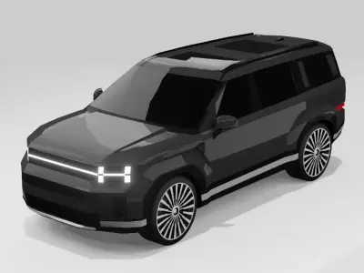 Hyundai Santa Fe Low-poly 3D model
