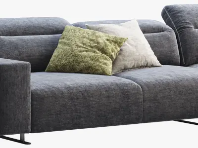 BoConcept Hampton chaise lounge fabric sofas 2 options 3D model