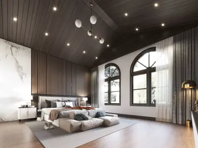 bedroom interior 3D model 20