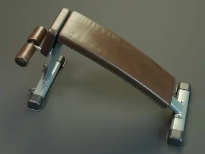 Abs bench PBR Low-poly 3D model