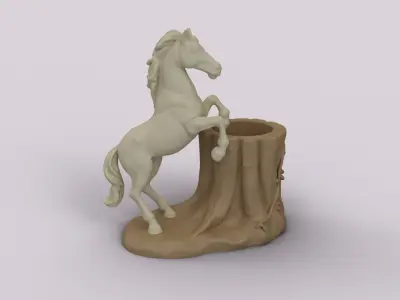 Majestic Horse Planter-Pen Holder-Sculpture 3D print model