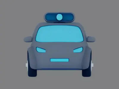 Self-driving utility car with sensors 3D model