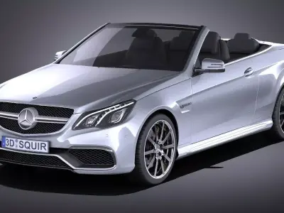 Mercedes-Benz E63 AMG Convertible 2015 VRAY 3D model
