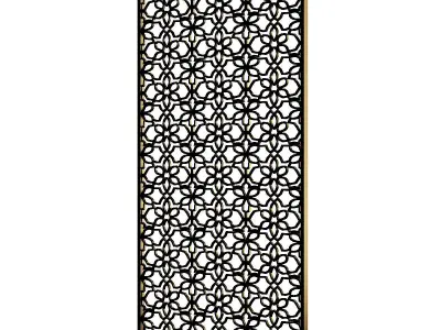 Bronze Metal Wall Panel 3D model