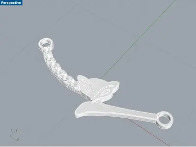 Fox necklace Free 3D print model