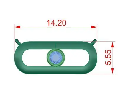 messika Gold Move Uno Yellow Gold Diamond Necklace 3D print model