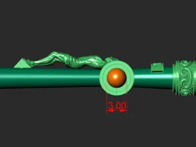 A CROSS WITH A CRUCIFIX AND CABOCHONS 3D print model