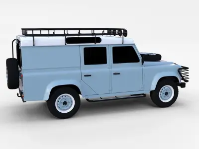 Land Rover Defender 110 Utility Station Wagon rev 3D model