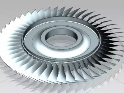 A blisk Low-poly 3D model