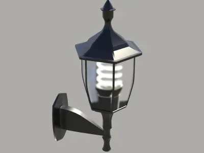 Lamp interior or exterior Low-poly 3D model
