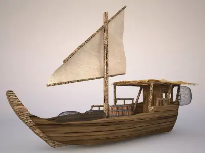 Arabic Dhow Boat 3D model