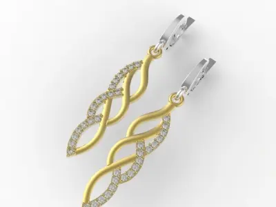 earrings lines 3D print model