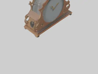Clock with Picture Frame model Low-poly 3D model