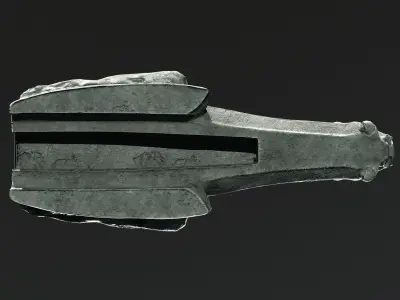 Waterspout Gargoyle Stonedragon Low-poly 3D model