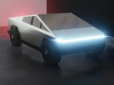 Tesla Cybertruck  Low-poly 3D model