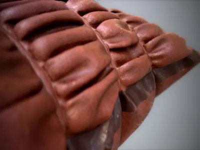 Pillow chocolate with ruffles 3D model