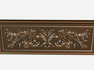 Carved decor model for cnc 13 3D model