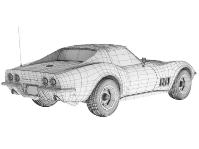 Chevrolet Corvette Stingray C3 1969 3D model