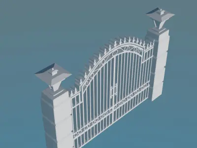 3D iron gate 3D print model