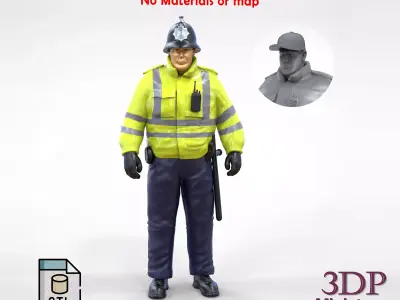 N7 UK Police with unique hat 3D print model