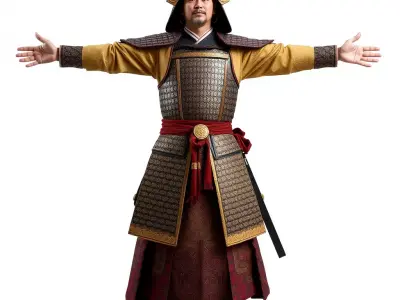 Samurai Armor Heritage model pack Low-poly 3D model