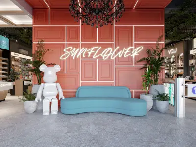 Cosmetic Store Scene Blender - Fbx - Obj 3D model