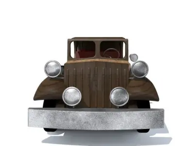 toy wooden car 3D model purchase