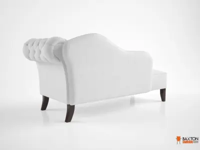 Baxton Studio Aphrodite Tufted Modern Chaise Lounge 3D model