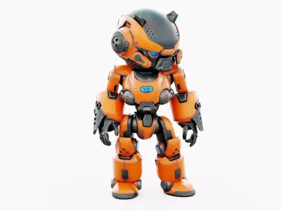 ROBO ZERO-M4  Rigged for Unreal Engine - Unity - MIXAMO 3D model